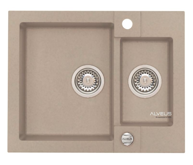 Alveus Rock lavello in granito 59.5x47.5 cm grigio/grafite/inox 4218002