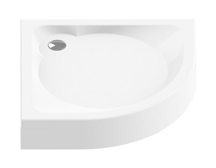 New Trendy Cantare piatto doccia semicircolare 90x90 cm bianco B-0228