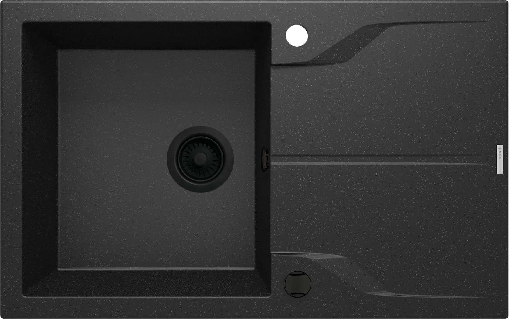 Deante Andante lavello in granito 78x49 cm grigio/grafite/inox ZQNG113