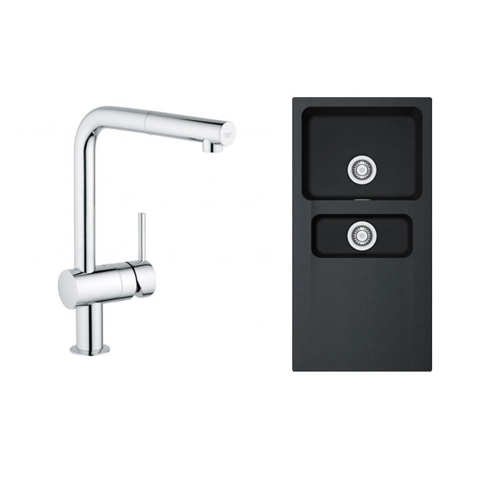 Set rubinetto da cucina Grohe Minta 32168000, lavello Tectonite Franke Orion 114.0286.461