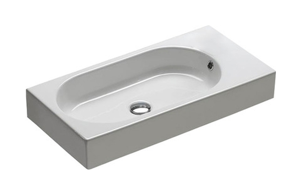 Hatria Area lavabo 70x35 cm rettangolare a parete bianco Y0W901