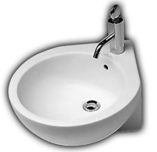 Hatria You&Me lavabo 46x46 cm rotonda a parete bianco Y0H601