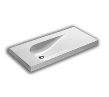 Hatria Grandangolo lavabo 100x50 cm rettangolare a parete bianco Y0VA01