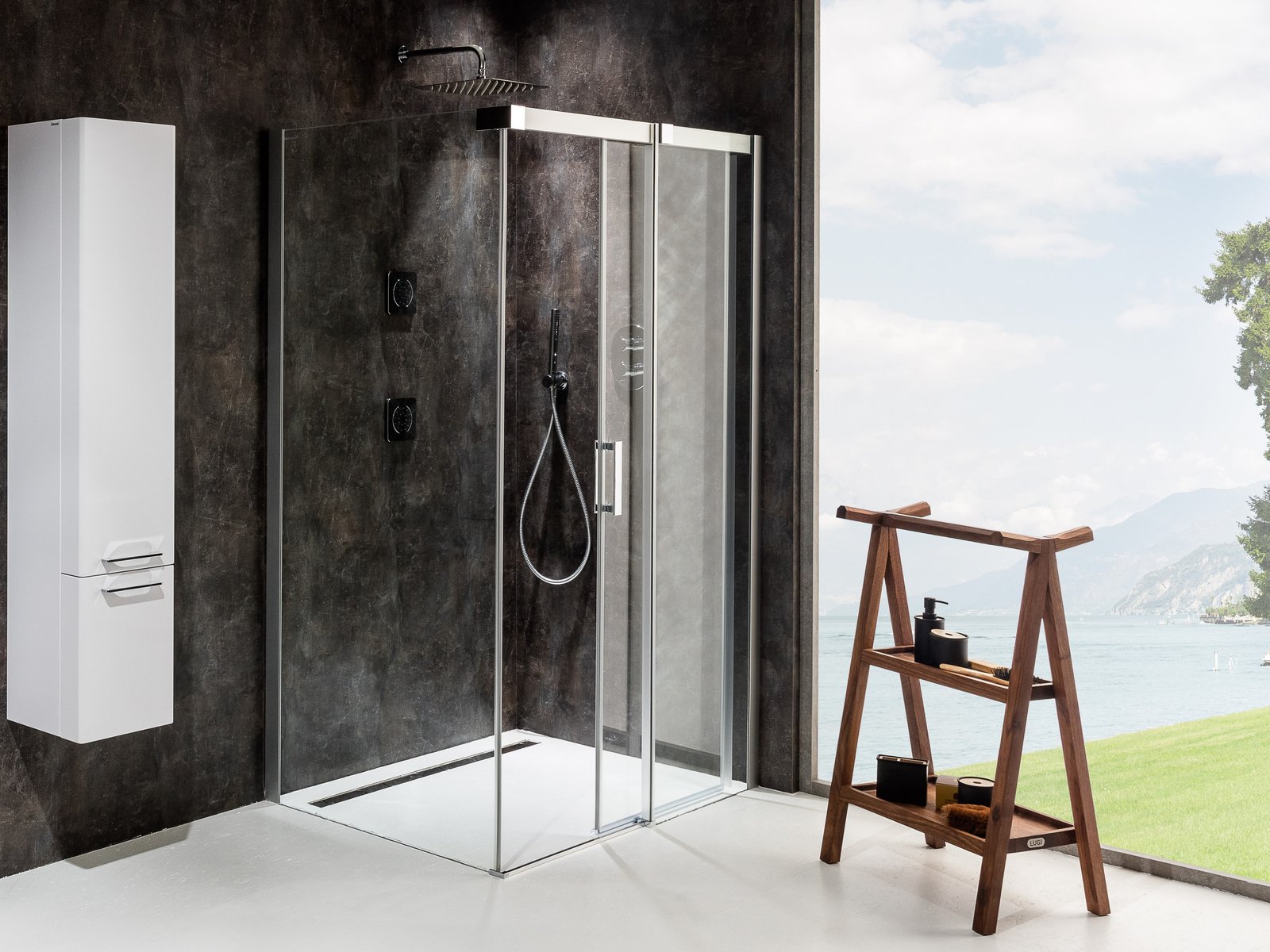 Ravak Matrix box doccia 100x100 cm quadrato satinato opaca/vetro trasparente 0WPAAU00Z1