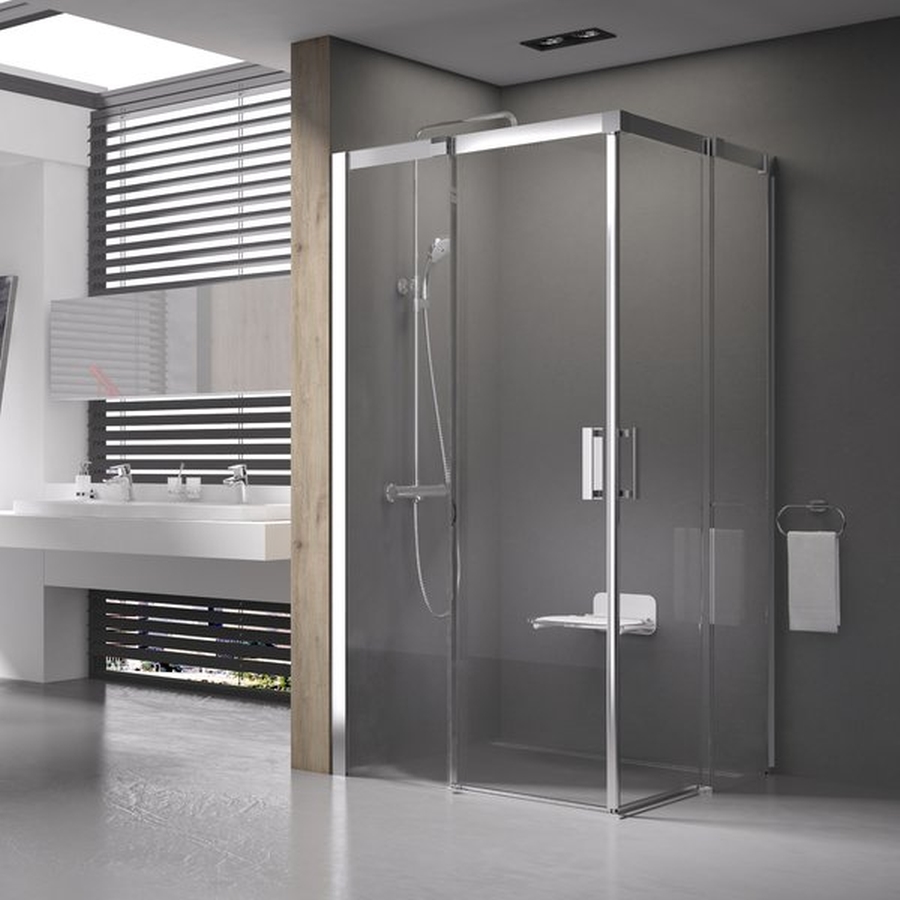 Ravak Matrix box doccia 90x90 cm quadrato satinato opaca/vetro trasparente 1WV77U00Z1