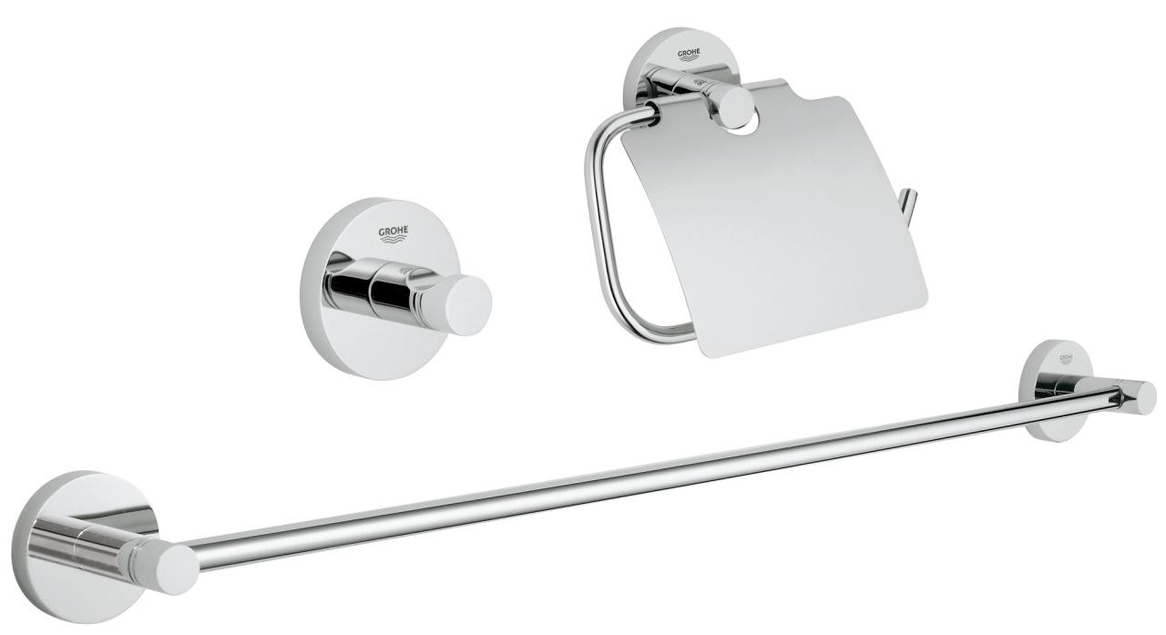 Grohe Essentials set di accessori 3 in 1 StarLight Chrome 40775001