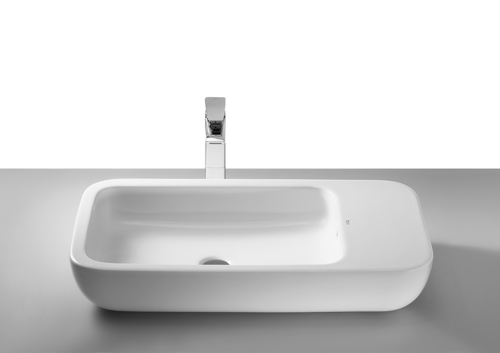 Roca Happening lavabo 75x40 cm rettangolare da appoggio-con piano bianco A327655000