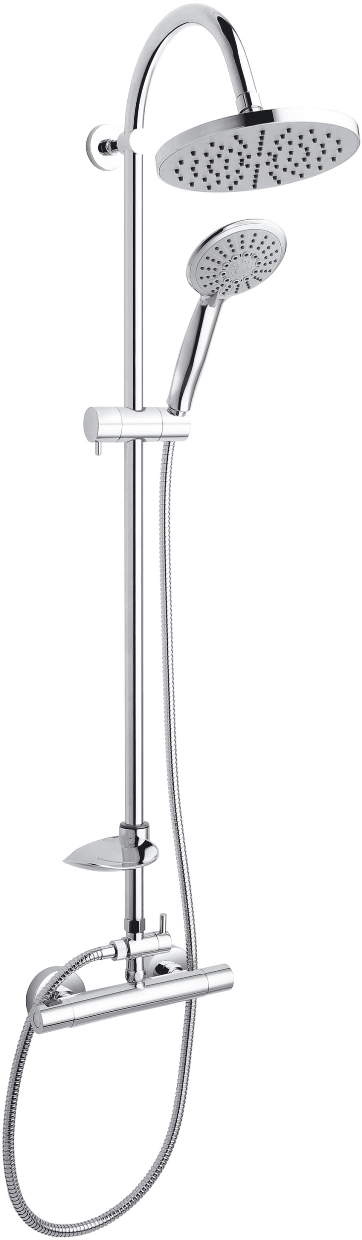 Ferro Trinity set doccia a parete con termostato cromo NP71-TRM7U