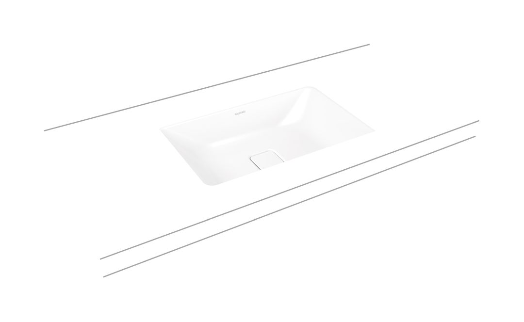 Kaldewei Cono lavabo 56.9x38.2 cm rettangolare sottopiano bianco 902306003001
