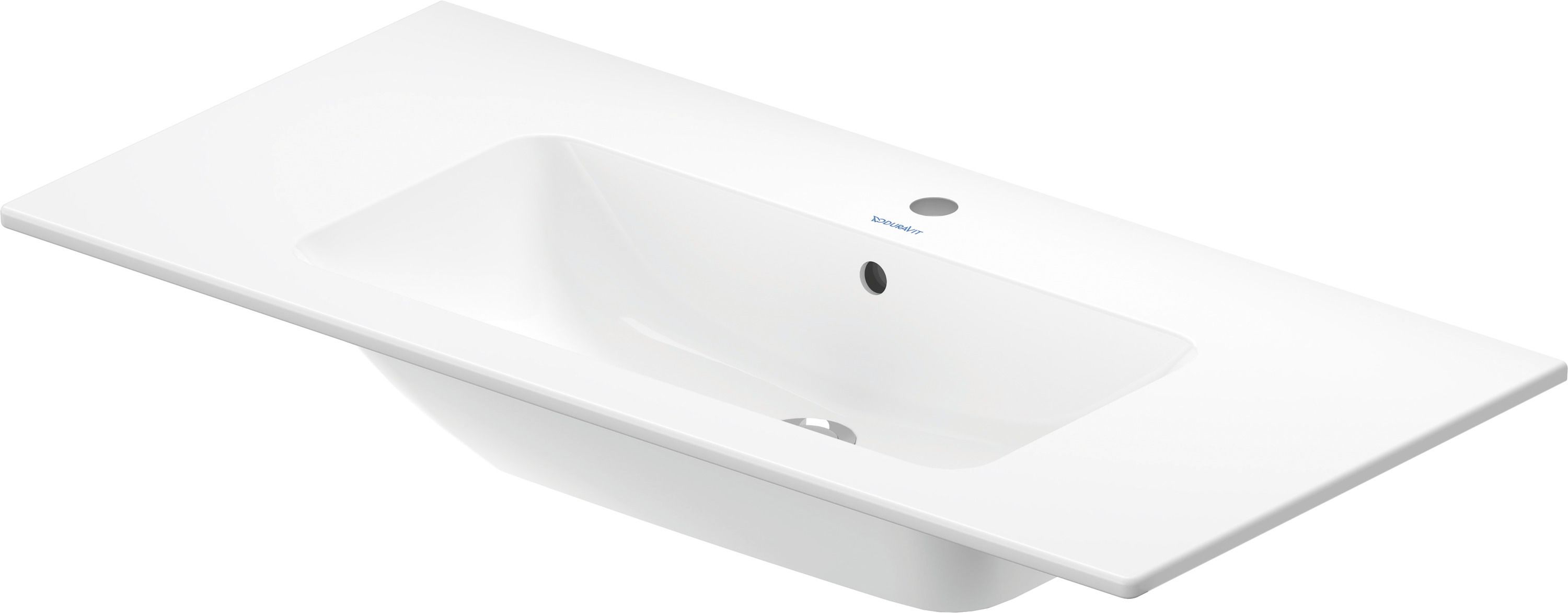 Duravit ME by Starck lavabo 103x49 cm rettangolare a parete-da mobile-con piano bianco 23361000001