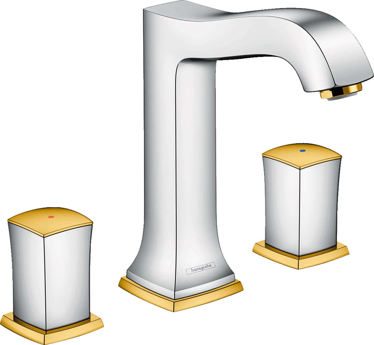 Hansgrohe Metropol Classic rubinetto per lavabo verticale cromo-oro 31305090