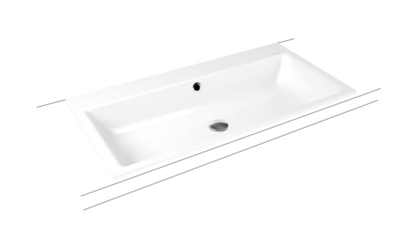 Kaldewei Puro lavabo 90x46 cm rettangolare da incasso bianco 900206003001