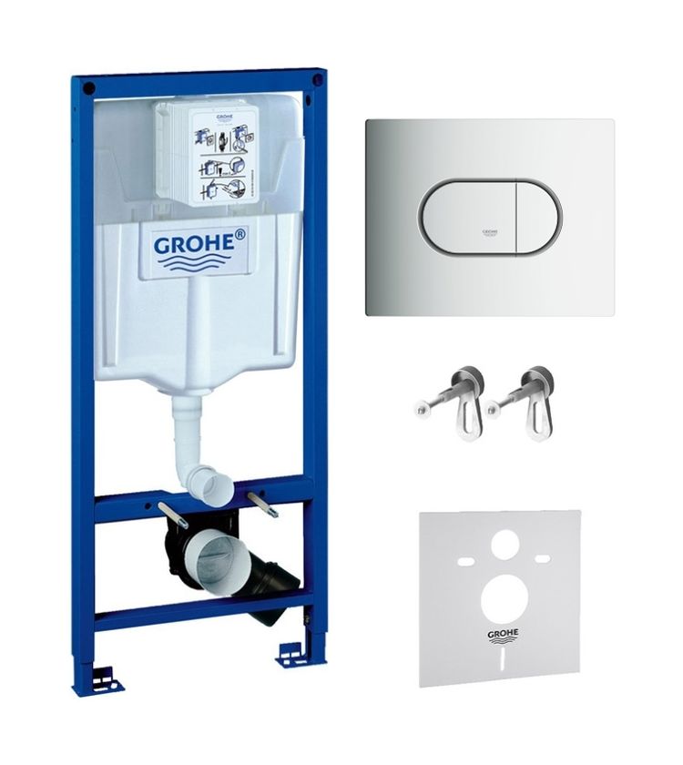 Set modulo di installazione Grohe Rapid SL 38539001, placca di comando Grohe Arena 38858P00