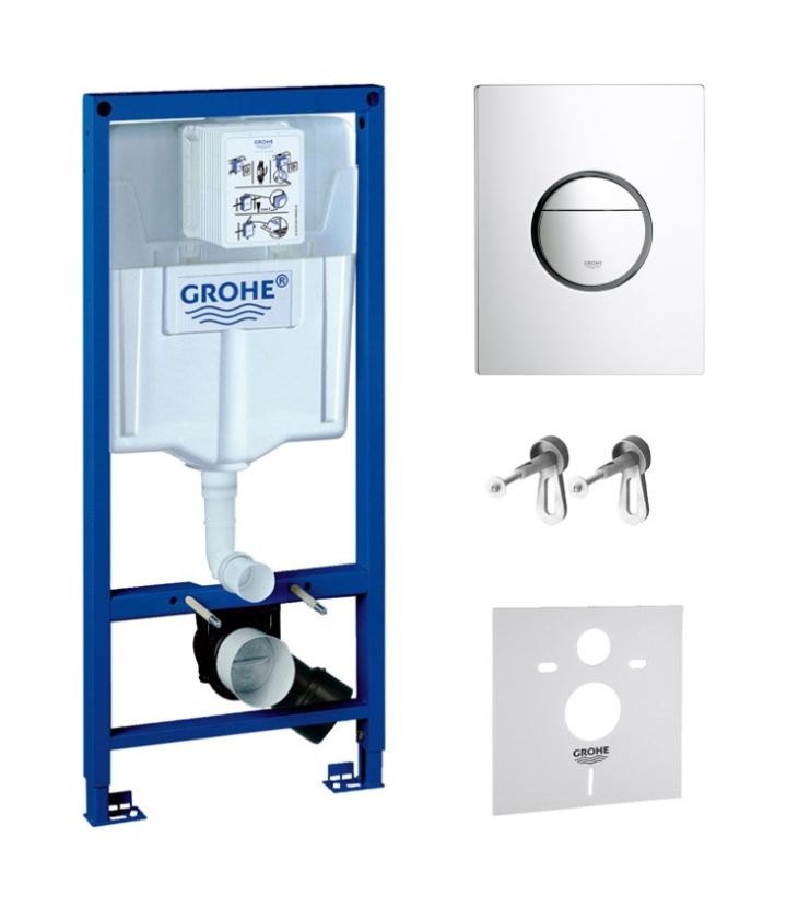 Set modulo di installazione Grohe Rapid SL 38539001, placca di comando Grohe Nova 38765000