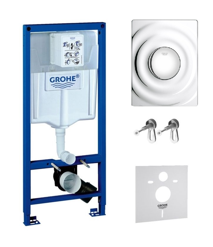 Set modulo di installazione Grohe Rapid SL 38539001, placca di comando Grohe Surf 38574000