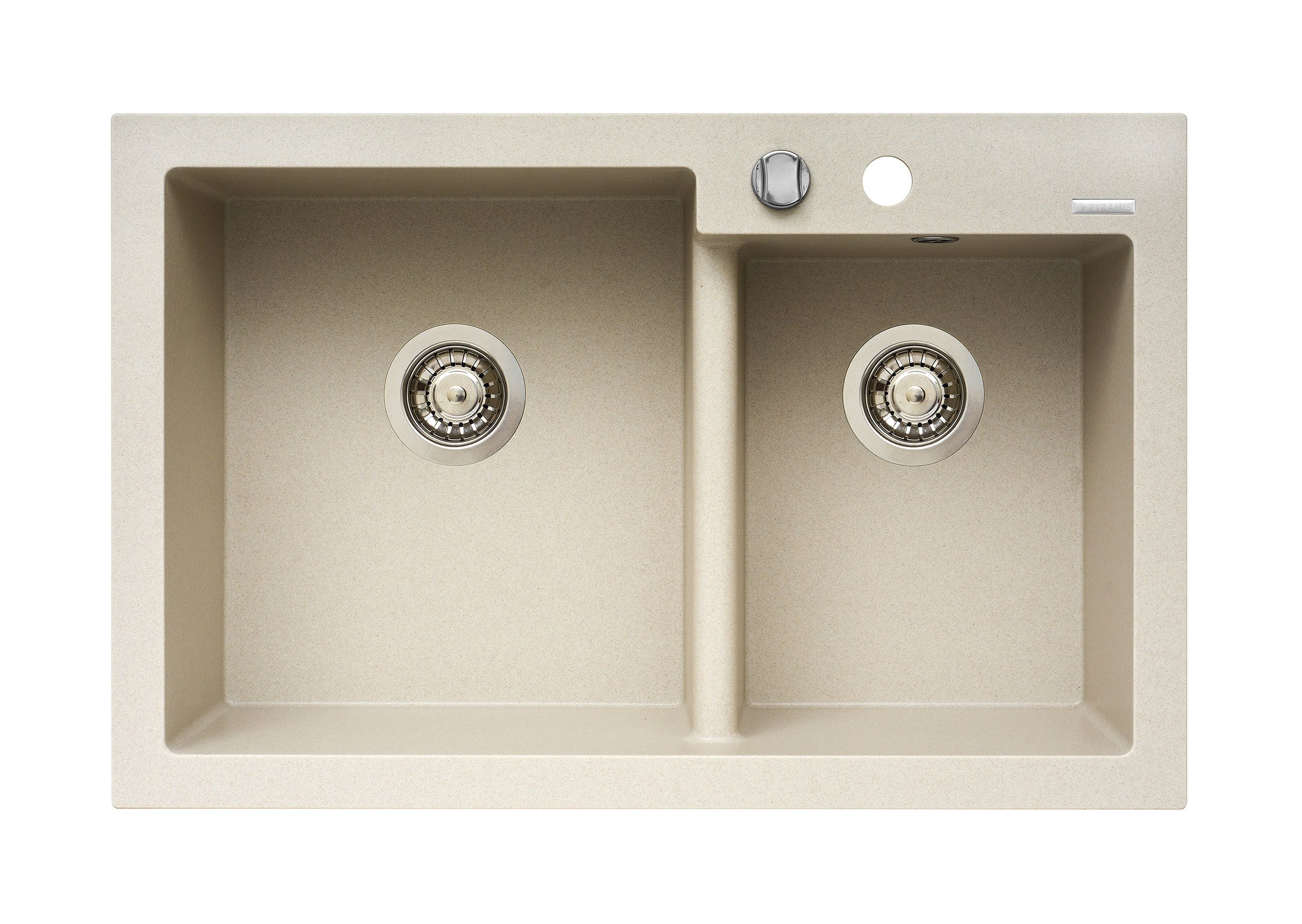 Pyramis Diplos lavello in granito 79x51 cm beige 070006501