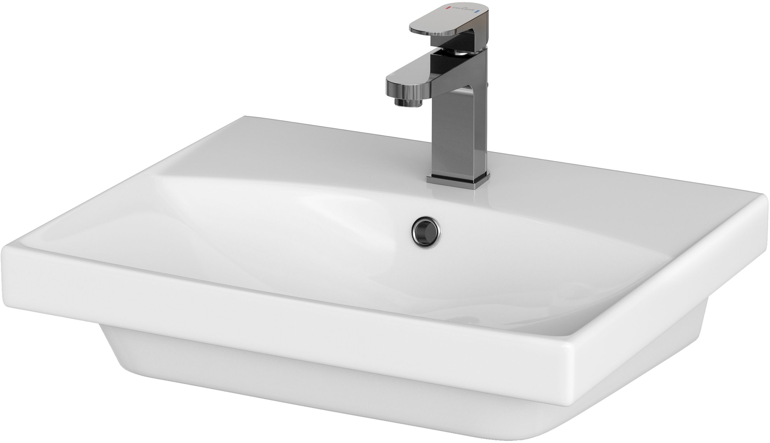 Cersanit City lavabo 50.5x40 cm rettangolare da mobile bianco K35-005