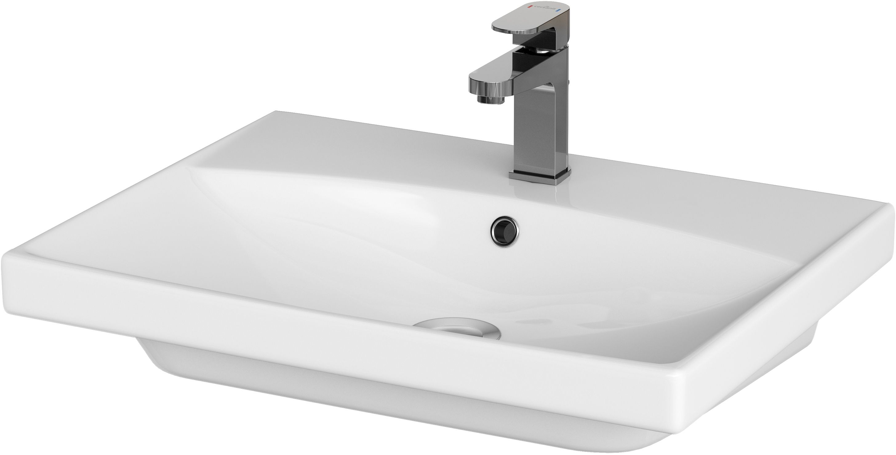 Cersanit City lavabo 60x45 cm rettangolare da mobile bianco K35-006