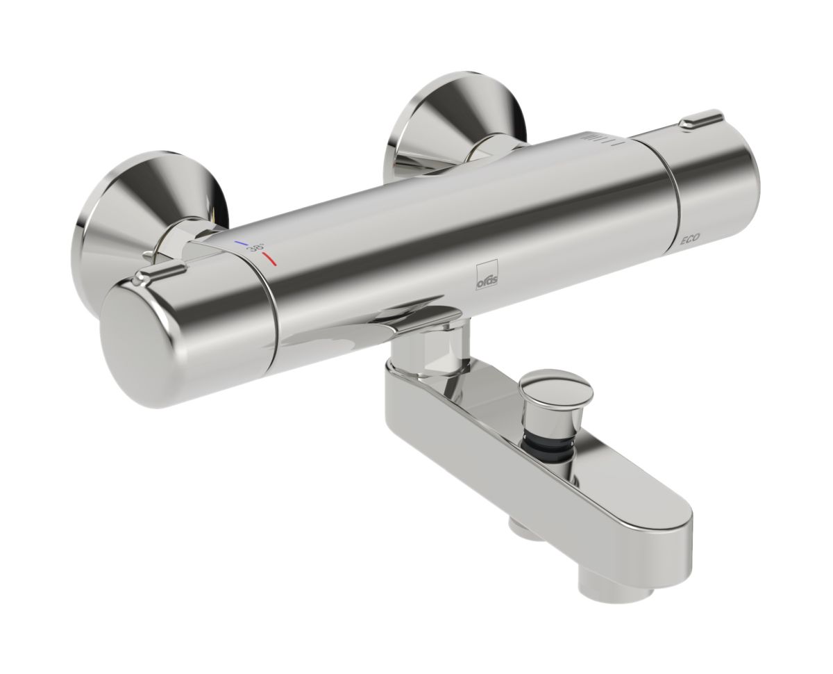 Oras Nova rubinetto per vasca e doccia a parete con termostato cromo 7442U