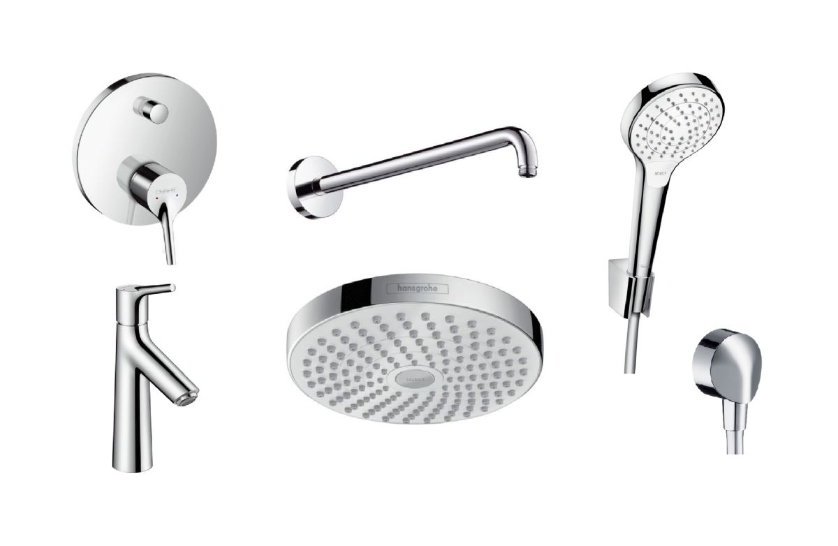 Set soffione doccia Hansgrohe Select 26522400, rubinetto per vasca e doccia Hansgrohe Talis S 72405000, 72021000, 27413000, 26421400, 27454000
