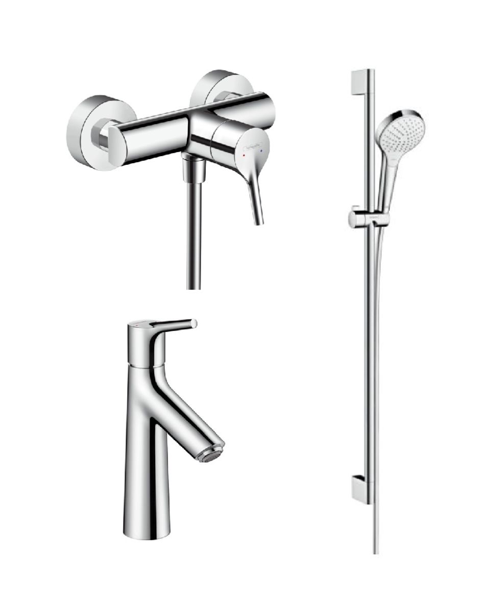 Set rubinetto per doccia Hansgrohe Talis S 72600000, rubinetto per lavabo Hansgrohe Talis S 72020000, 26562400