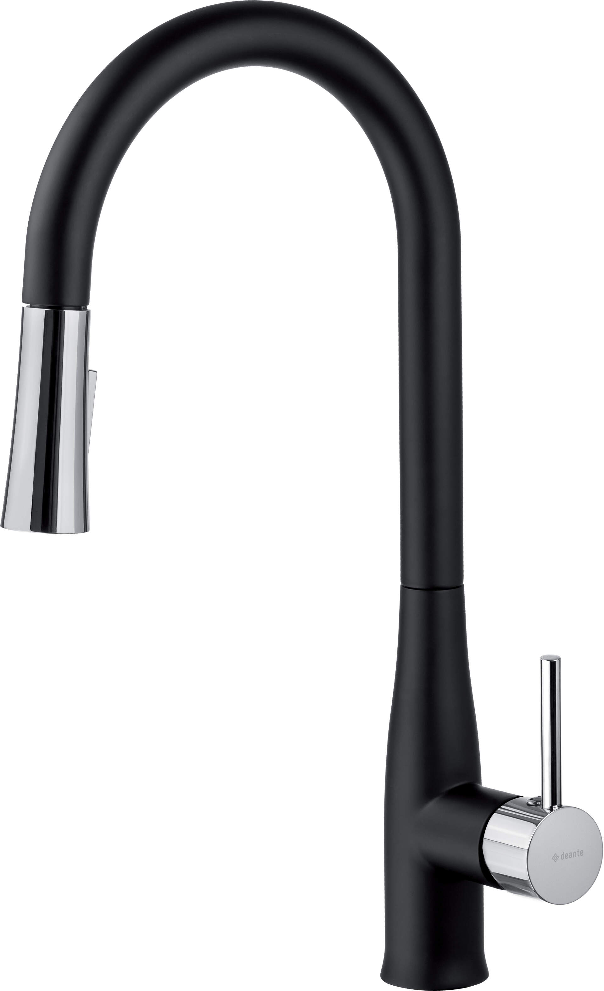 Deante Lukrecja rubinetto da cucina verticale cromo-nero BDH_B720