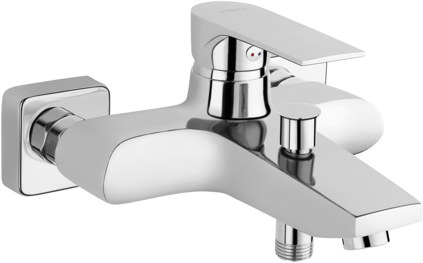 Ferro Algeo Square rubinetto per vasca e doccia a parete cromo BAQ1