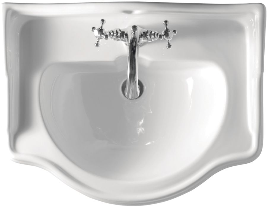 Kerasan Retro lavabo 69x52 cm a parete-da mobile nero 104604