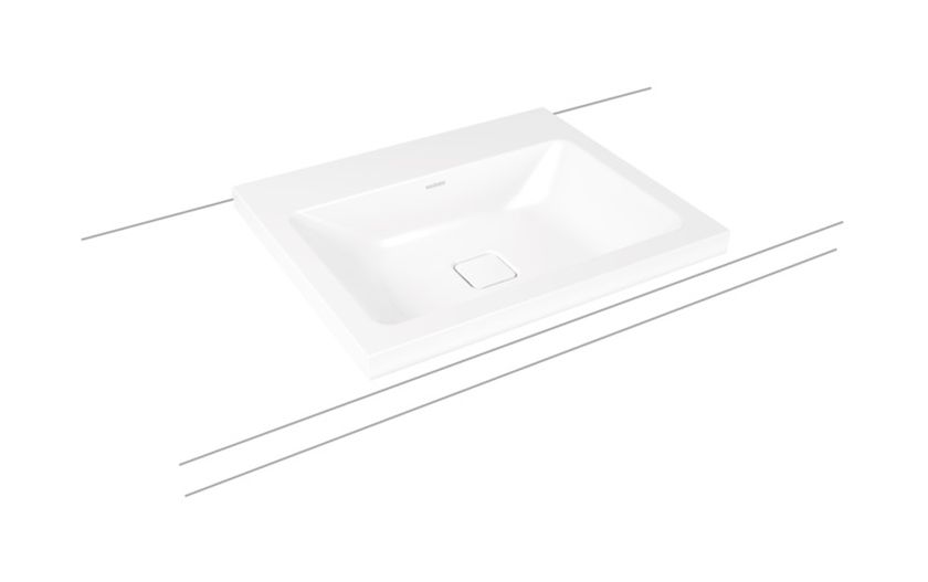 Kaldewei Cono lavabo 60x50 cm rettangolare da appoggio bianco lucida 901906013001