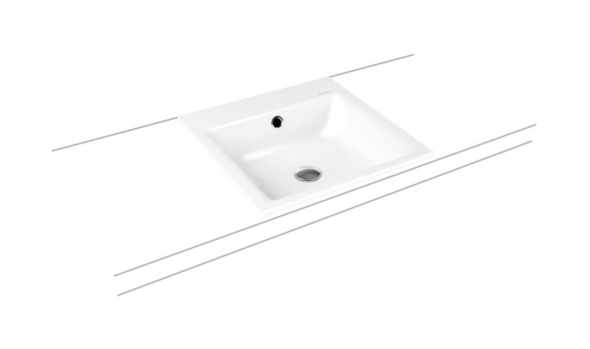 Kaldewei Puro lavabo 46x46 cm quadrata da incasso bianco 900006013001