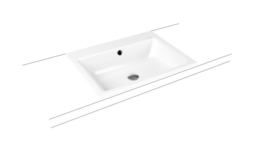 Kaldewei Puro lavabo 60x46 cm rettangolare da incasso bianco 900106013001
