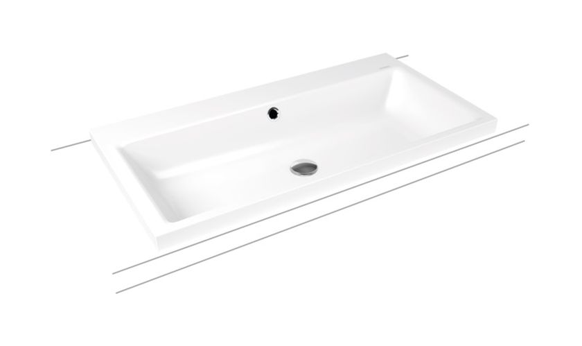 Kaldewei Puro lavabo 90x46 cm rettangolare da appoggio bianco lucida 900506013001