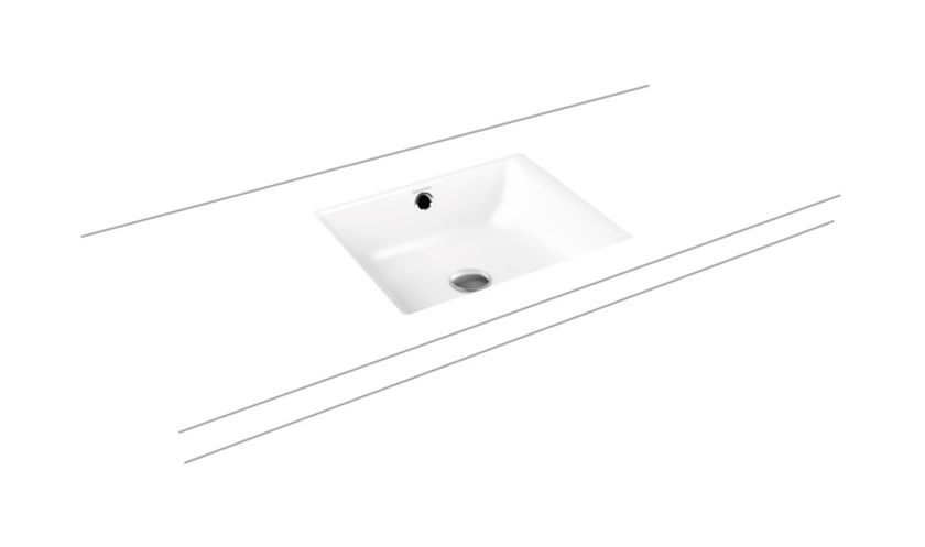 Kaldewei Puro lavabo 46x38.5 cm rettangolare sottopiano bianco 900906003001