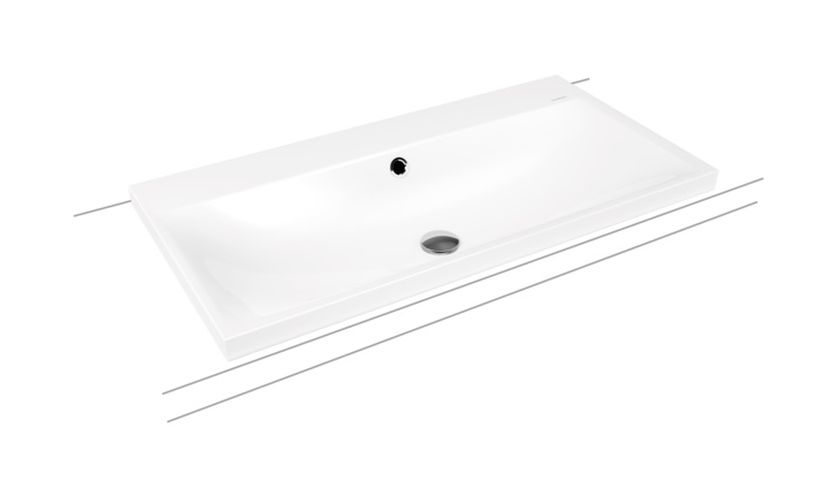 Kaldewei Silenio lavabo 90x46 cm rettangolare da appoggio bianco 904006013001