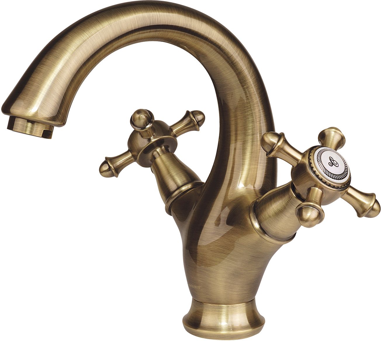 Omnires Retro rubinetto per lavabo verticale ottone/bronzo antico RE7210BR