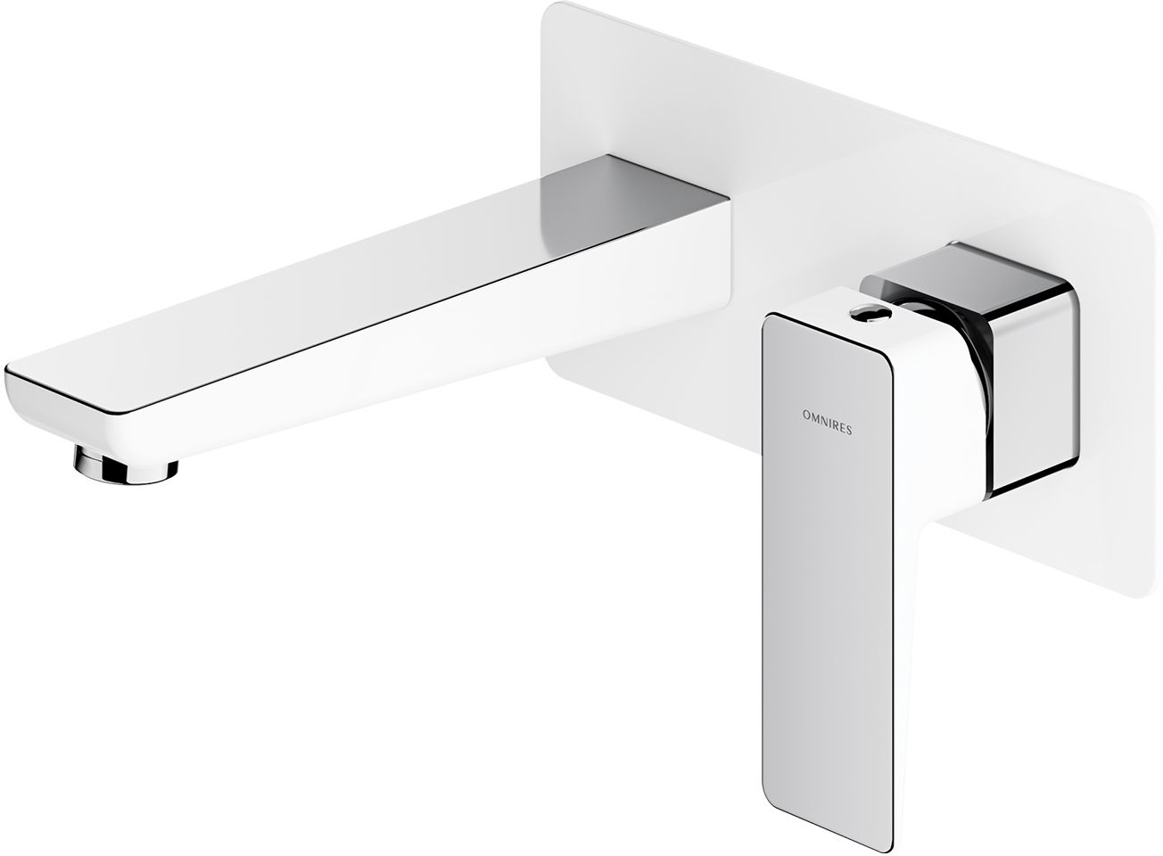 Omnires Parma rubinetto per lavabo da incasso cromo-bianco PM7415CRB
