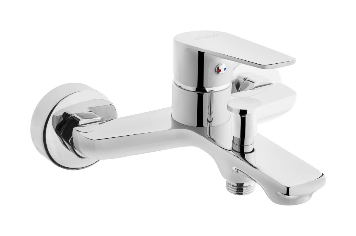 Invena Dokos rubinetto per vasca e doccia a parete cromo BW-19-001
