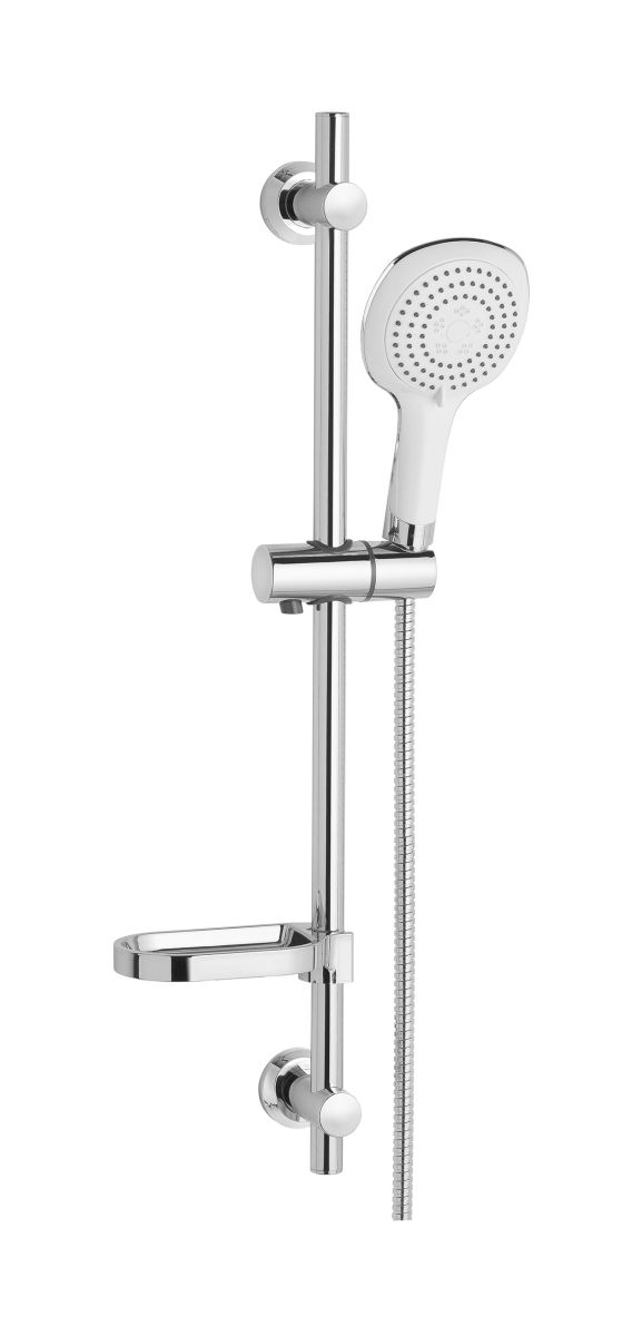 Invena Elea set doccia a parete cromo-bianco AU-82-NAT