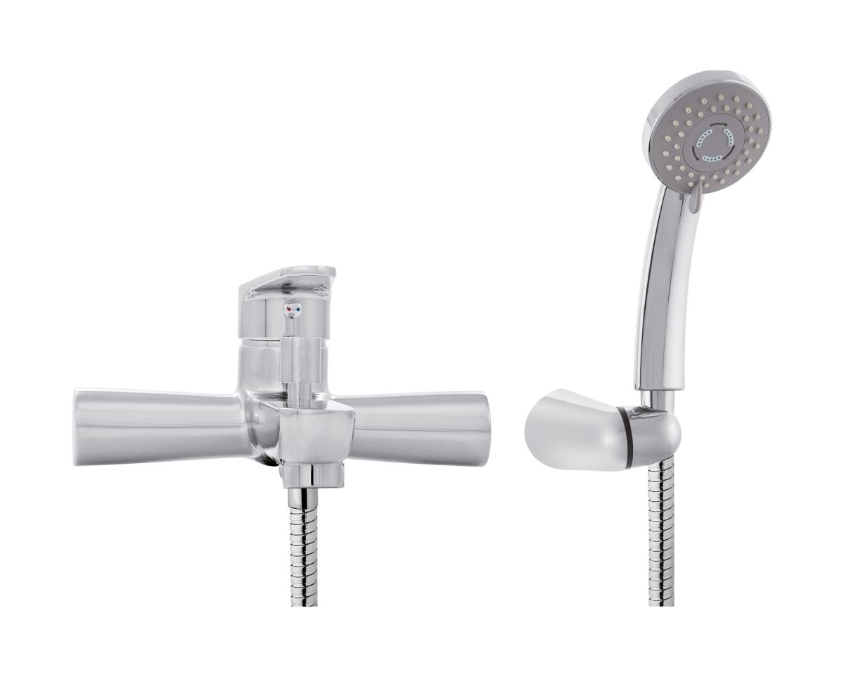 Invena Rotonda rubinetto per vasca e doccia a parete cromo BW-73-001