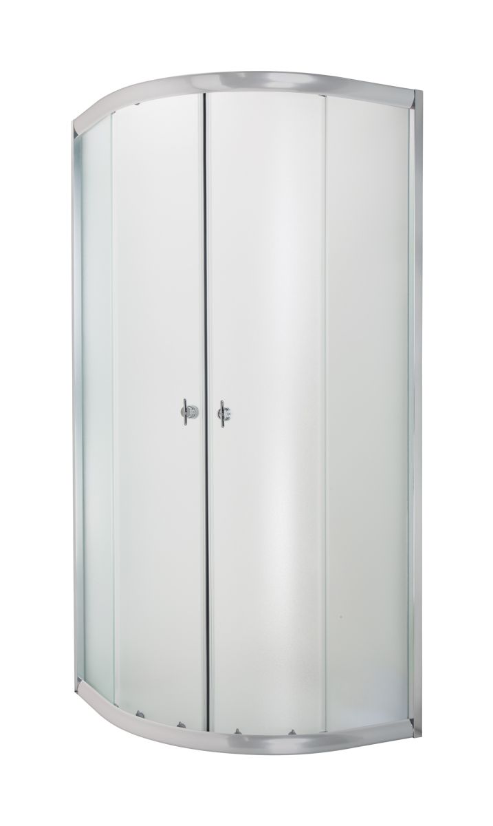 Invena Marbella box doccia 90x90 cm semicircolare cromo lucida/vetro opaco AK-46-191