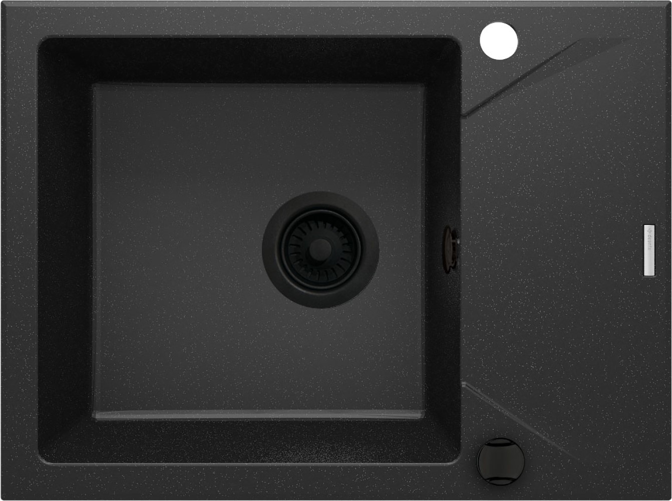 Deante Evora lavello in granito 59x44 cm grigio/grafite/inox ZQJ_G11A