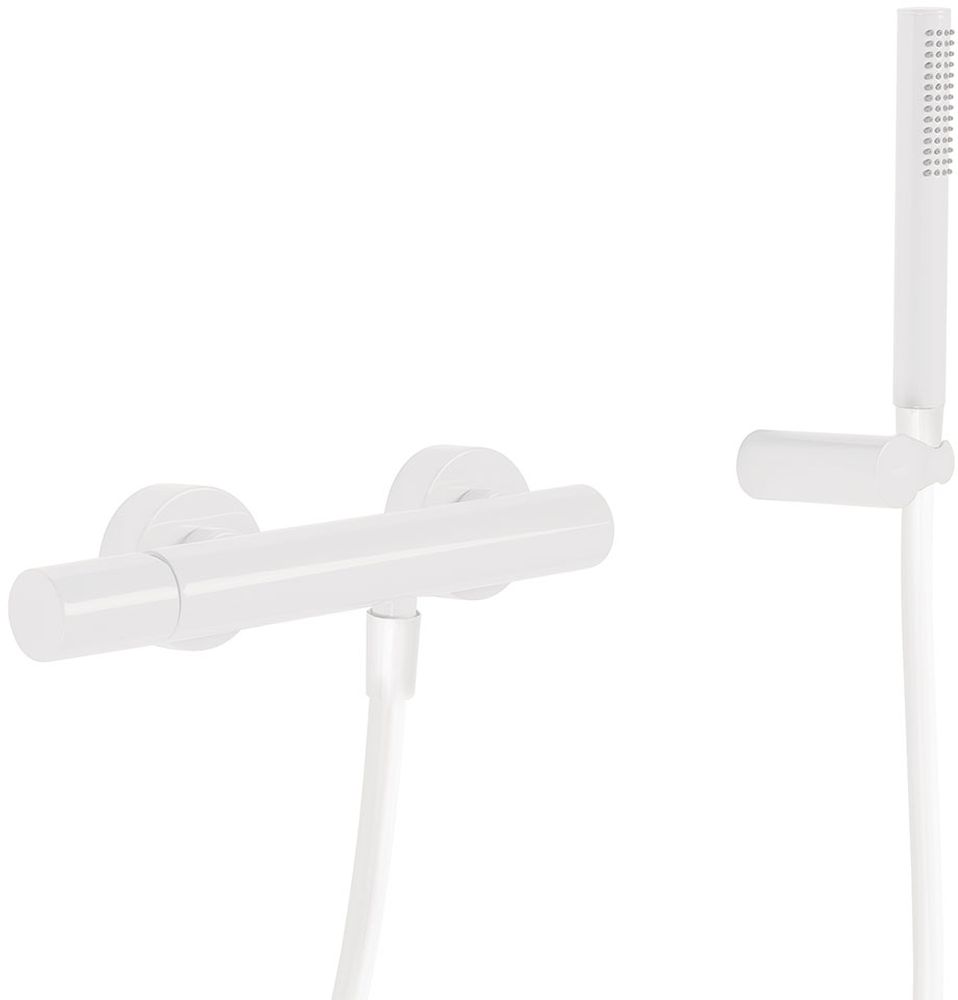 Tres Study Exclusive rubinetto per doccia a parete bianco 261.167.01.BM