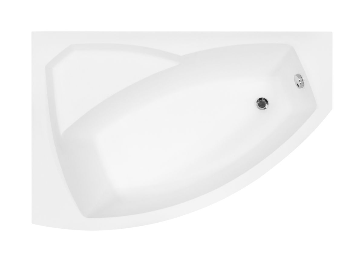 Besco Rima vasca da bagno angolare 130x85 cm sinistra bianco #WAR-130-NL