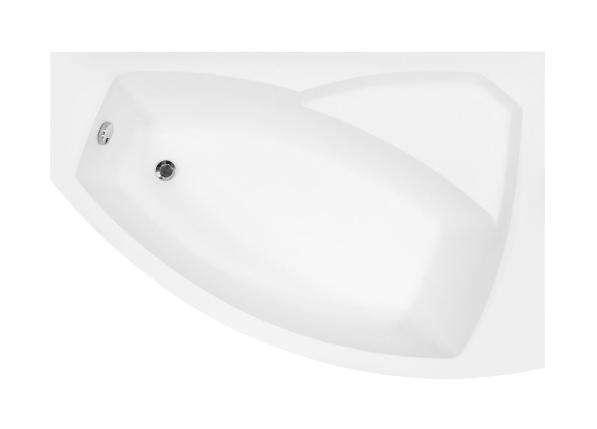 Besco Rima vasca da bagno angolare 140x90 cm destra bianco #WAR-140-NP