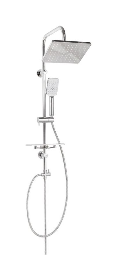 Invena Nyks set doccia a parete con soffione cromo AU-32-001