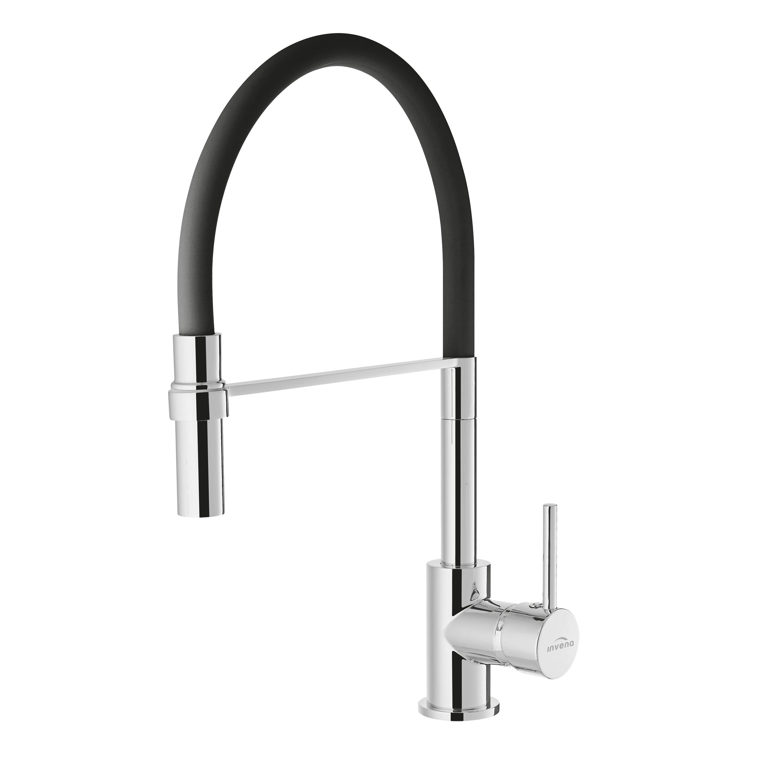 Invena Kameleon rubinetto da cucina verticale nero BZ-29-L04