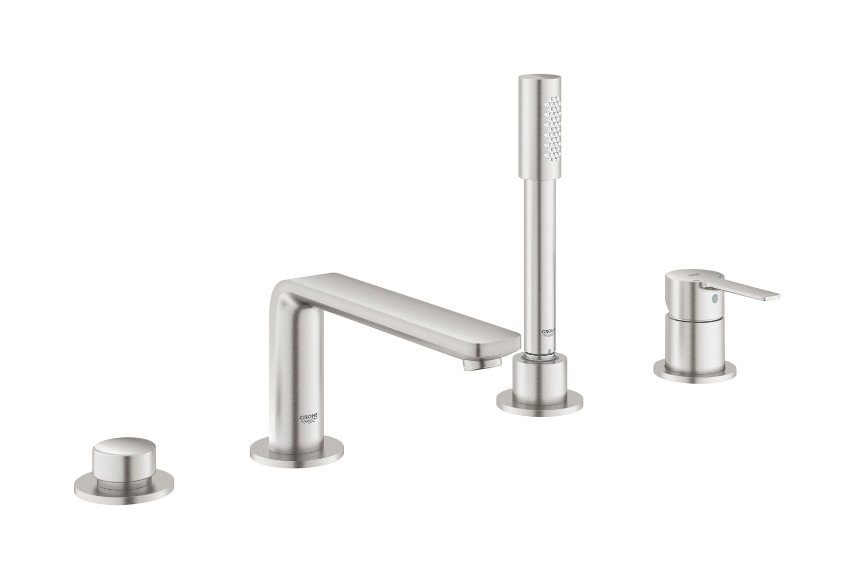 Grohe Lineare rubinetto per vasca e doccia bordo vasca SuperSteel 19577DC1