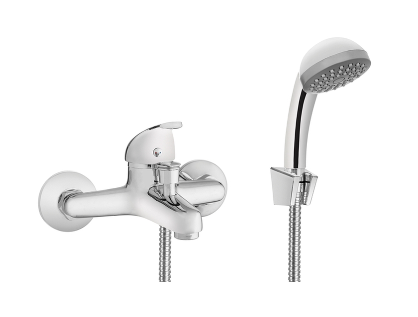 Invena Perea rubinetto per vasca e doccia a parete cromo BW-05-001