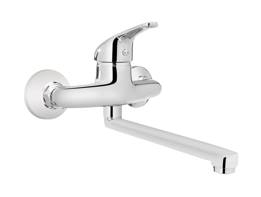 Invena Perea rubinetto da cucina a parete cromo BC-05-001