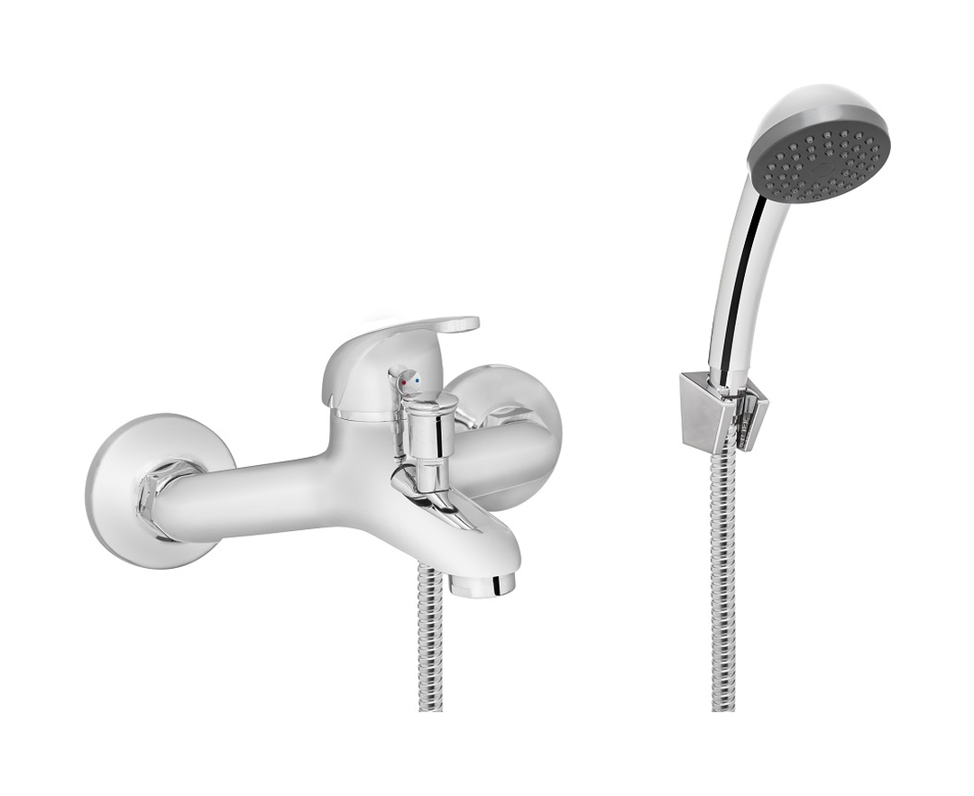 Invena Mitris rubinetto per vasca e doccia a parete cromo BW-79-KPL